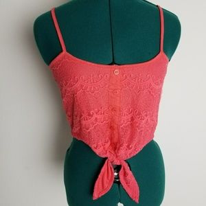 Charlotte russe coral size xsmall crop top